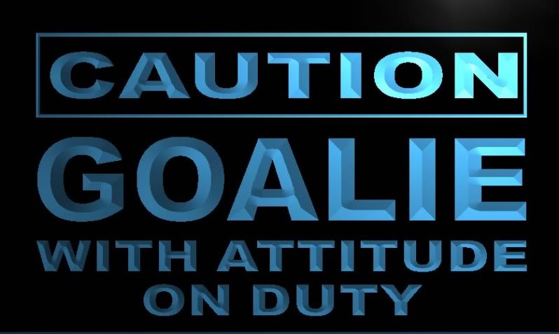 Caution Goalie Neon Light Sign